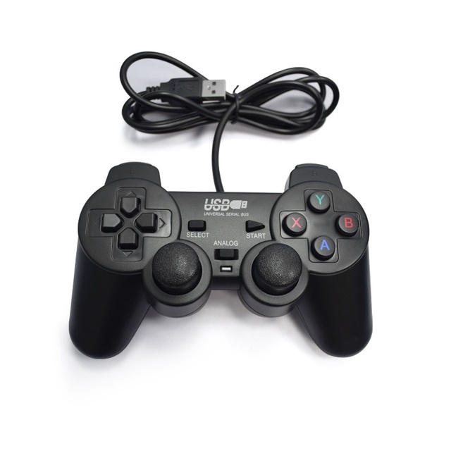 Arcade Game Controller Wired 2-in-1 USB Joystick for PC 1 or 2 Players Retro Gamepad with USB Cable Wholesale OEM Service