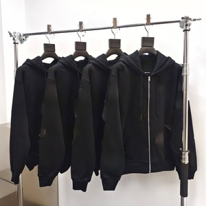 <span class=keywords><strong>Felpa</strong></span> <span class=keywords><strong>con</strong></span> Cappuccio e <span class=keywords><strong>Zip</strong></span> in Cotone 100% Pesante 500g per Uomo, Stampa Personalizzata, Stile Hip-Hop Streetwear <span class=keywords><strong>Oversize</strong></span> in Spugna Francese - Product Image 3