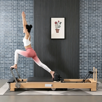 Klassisches Design Aluminium Gesundheits-Trainingsbett für Zuhause Sicheres Eichenholz-Bett Multifunktionales Klappbares Langlebiges Holz-Ahorn-Pilates-Reformer