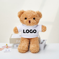 Ours en peluche personnalisé avec logo imprimé, ours en peluche doux, jouet en peluche pour cadeau d'entreprise, souvenir, décoration de fête