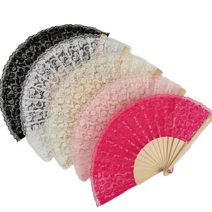 Abanicos Plegables de Madera de 23 cm al por Mayor, Recuerdo, Regalo, Invitación de Boda, Abanicos de Encaje para Baile, Fiesta y Eventos - Product Image 1