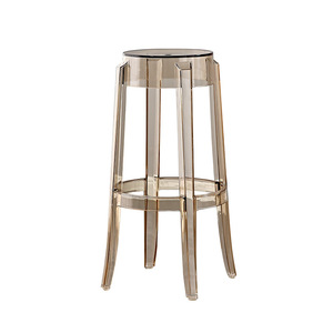 <span class=keywords><strong>Tabouret</strong></span> <span class=keywords><strong>de</strong></span> <span class=keywords><strong>Bar</strong></span> Haut Empilable en Résine Plastique Moderne 75cm Transparent Clair Fantôme Acrylique Salon Utilisation Commerciale - Product Image 4
