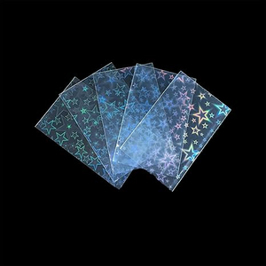 Protège-cartes holographiques 61x81mm en PP de 200 microns d'épaisseur, effet verre brisé, pour photos d'idols, avec film laser scintillant - Product Image 1