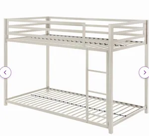 Kids Twin Over Twin Bunk Bed Twin Bunk Bed Royal Interiors Pilio Twin Metal Bunk Cot Bed Single Bottom + Single Top