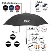 Parapluie de golf surdimensionné à ouverture automatique de 30 pouces en gros, promotionnel, personnalisé, résistant à la pluie et au vent, avec impressions de logo