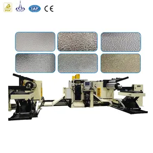 Hot sale automatic step manual 200-1600mm 1~60m/min metal coil embossing production line with patterns