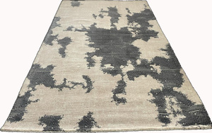 พรมขนสัตว์อะคริลิกถักมือขนาดใหญ่แบบกำหนดเอง ลายแบบนามธรรม ไม่ลื่น ขนแบบห่วง สไตล์โมเดิร์น สีชมพู สำหรับห้องนั่งเล่นและห้องนอน - Product Image 2