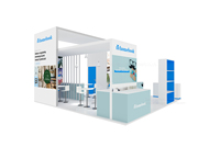 Stand d'exposition personnalisable et recyclable TANFU 6x6 ou 20x20