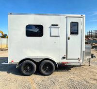 Remorque de bureau mobile à double essieu certifiée NHTSA CE ADR ISO avec porte et fenêtre, homologuée pour la route, cabine de travail portable sur site