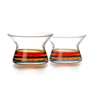 Japanse Edo Kiriko Spin Whiskey Glas Nette Kom Collection Crystal Whisky Cup Cappie Xo Cognac Borrel Limited Houten Geschenkdoos