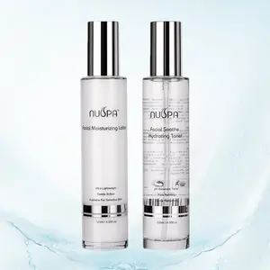 Nuspa nhãn hiệu riêng paraben miễn phí axit hyaluronic mở da lỗ chân lông Chăm Sóc Da thiết lập dầu Nước cân bằng sản phẩm chăm sóc da