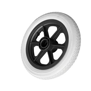 Ensemble de roue arrière de <span class=keywords><strong>16</strong></span> pouces gratuit avec pneu en caoutchouc PU massif <span class=keywords><strong>16</strong></span> <span class=keywords><strong>1</strong></span>/<span class=keywords><strong>2</strong></span> x <span class=keywords><strong>2</strong></span> <span class=keywords><strong>1</strong></span>/4, accessoires pour fauteuil roulant pour la rééducation et la thérapie - Product Image 4