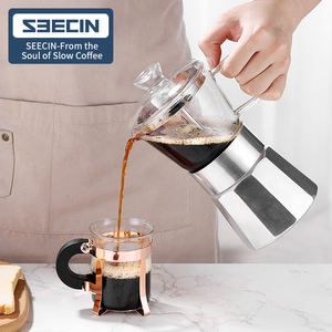 Seecin Moka calda caffettiera 3 6 9 tazza di capacità caffettiera alta <span class=keywords><strong>borosilicato</strong></span> <span class=keywords><strong>in</strong></span> <span class=keywords><strong>vetro</strong></span> Moka - Product Image 2
