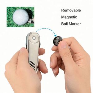 Custom LOGO 7 in 1 Durable Stainless Steel Knife Pen Keychain Golf Club <b>Cleaner</b> Brush Ball Maker Divot Repair Tool - Product Image 4