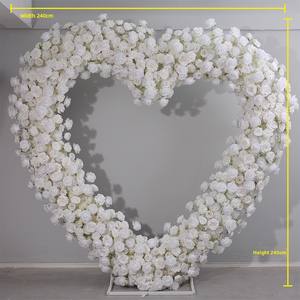 ピュアローズホワイトハートフラワーボール結婚式の装飾用クリスマス学校に戻る中国の新年シミュレーション花 - Product Image 6