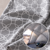 Tissu enduit d'aluminium résistant à la chaleur, ignifuge, à cercles entrelacés, pour chaises de camping, doublure de tente, housse de planche à repasser