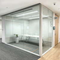 Système de cloison en verre pleine hauteur sur mesure pour bureau multi-espaces, cloison de bureau commerciale insonorisée