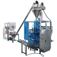 Machine d'emballage automatique de poudre avec mélangeur, remplisseuse à vis haute précision pour aliments, ensacheuse de film, farine, lait en poudre, épices