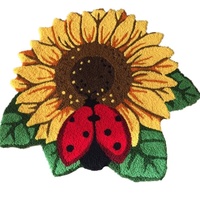 Tapis antidérapant sur mesure, forme irrégulière, découpé sur mesure, tapis décoratifs faits à la main, tapis fleuri pour chambre à coucher, pour la décoration de la maison
