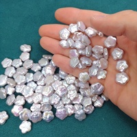 Vente en gros de coquilles d'huîtres de la marque Edwin, perles naturelles de 9 à 11 mm, forme d'étoile à cinq branches, perles d'eau douce, emballées sous vide