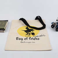 Sac fourre-tout en toile d'Halloween en gros, imprimé sorcière, avec nom personnalisé, réutilisable, pour enfants, pour bonbons ou farces, sac cadeau