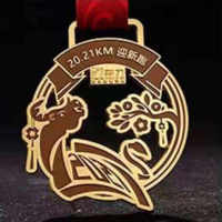 Médaille en métal personnalisée à bas prix, en alliage de zinc, moulée sous pression, avec ruban