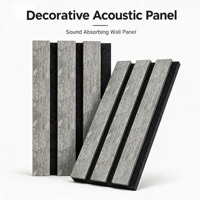 Panel Acústico Absorbente de Sonido con Listones Decorativos de Madera y Fieltro Acústico PET para Sala de Conferencias, Cine, Hotel y Oficina