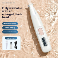 Tondeuse à poils pour animaux imperméable rechargeable, tondeuse pour pattes de chat, tondeuse pour toilettage des chiens avec lumière LED pour le visage, la queue et les pattes
