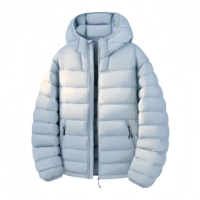 Veste en duvet pour homme, veste en duvet légère à capuche, chaude et rembourrée de duvet, veste en duvet tendance pour l'extérieur, la rue et l'hiver