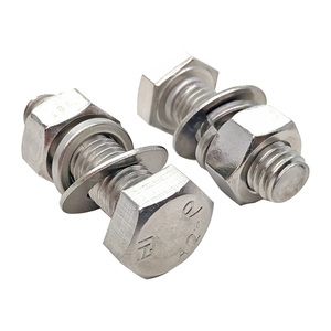 สกรูหัวหกเหลี่ยมและน็อตสแตนเลส 304 เมตริก DIN 933 DIN934 M24 - Product Image 6
