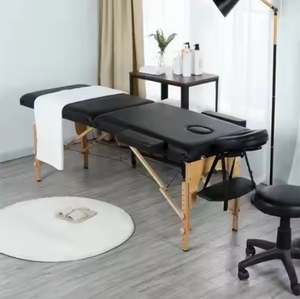 Cadres en bois confortables Corps Spa Pliant Portable Salon <span class=keywords><strong>de</strong></span> beauté du visage Lit <span class=keywords><strong>de</strong></span> <span class=keywords><strong>massage</strong></span> avec armoire <span class=keywords><strong>de</strong></span> rangement - Product Image 2
