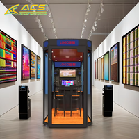 Cabine de karaoké fermée ACS avec écran musical et microphone – Équipement de divertissement commercial intérieur