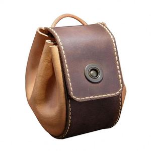 Leather Drawstring Pouch <b>Small</b> Drawstring Dice Pouches Storage Bags Vintage Dice Gift Bag - Product Image 2