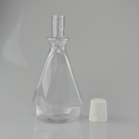 Bouteille triangulaire en plastique PET personnalisable de 500ml pour savon liquide shampooing goutte pour les yeux et maquillage café bouchon à vis emballage de stockage