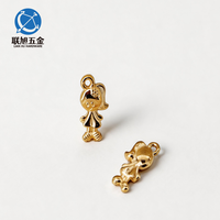 Étiquette personnalisée Lianxu OEM ODM en alliage de zinc plaqué, breloque pour fille, accessoires métalliques DIY, conception de logo de marque