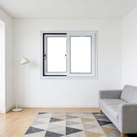 Fenêtre coulissante horizontale BOCHARM, verre double vitrage trempé standard, design grille moderne, utilisation hôtelière, UPVC, certifiée Energy Star
