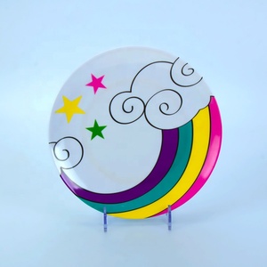 10.25" Custom Cartoon Printed Melamine Kids Plastic Party Decorating Plates