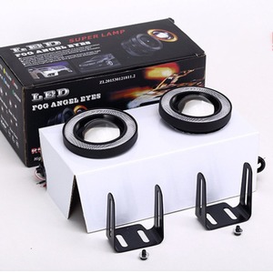 2 Pezzi Luci di Marcia Diurna LED COB Universali 12V, Fari <span class=keywords><strong>Fendinebbia</strong></span> <span class=keywords><strong>Angel</strong></span> <span class=keywords><strong>Eyes</strong></span> Bianco Blu Rosa Rosso Verde Giallo 64mm 76mm 89mm per Auto - Product Image 2