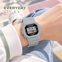 Montre numérique de sport pour étudiants, 5 bars, alarme, affichage de la date, résistante à l'eau, ABS, unisexe, fournitures scolaires, usage quotidien, vente en gros