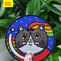 Vente en gros d'écussons de broderie 3D personnalisés au fer à repasser sur badges brodés pour chapeau et vêtements à écussons brodés