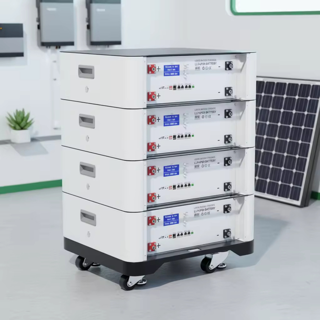 Stackable 51.2V 100A LiFePO4 Lithium Battery Pack 6000 Cycles Emergency Lighting System Backup Power Supply