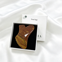 Ensemble de rouleaux de jade et Gua Sha pour femmes avec logo personnalisé, rouleau de jade pour massage du visage, amincissement, lifting de la peau, beauté