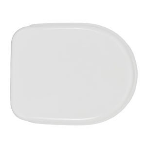 Asiento de inodoro Sanindusa Aveiro Shape 6 WC blanco con bisagras de lazo, 50 cm de largo, 40 cm de ancho - Product Image 1