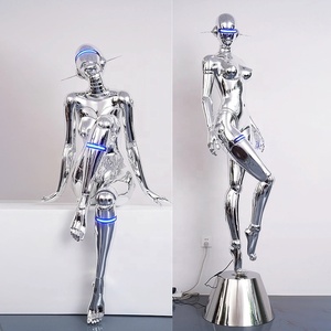Escultura Moderna <span class=keywords><strong>de</strong></span> Mujer en Resina, Artesanía con Luz LED Giratoria, Robot Mujer, Esculturas <span class=keywords><strong>de</strong></span> Diosa en Resina <span class=keywords><strong>de</strong></span> Fibra <span class=keywords><strong>de</strong></span> Vidrio, Lámpara <span class=keywords><strong>de</strong></span> Arte <span class=keywords><strong>de</strong></span> Diseño <span class=keywords><strong>de</strong></span> Lujo - Product Image 3