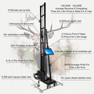 Robot Máquina <span class=keywords><strong>de</strong></span> Pintura Mural UV, <span class=keywords><strong>Impresora</strong></span> Vertical Automática 3D para Paredes, Máquina <span class=keywords><strong>de</strong></span> Impresión para Paneles y Arte Mural en Exteriores - Product Image 2