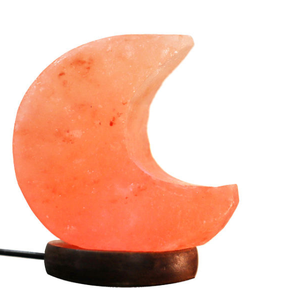 Lampe de sel de l'Himalaya en forme de lune, 3 kg, avec logo personnalisé, lampe de lune en cristal rose pour les boutiques de cadeaux, certifiée HACCP, Pakistan - Product Image 1