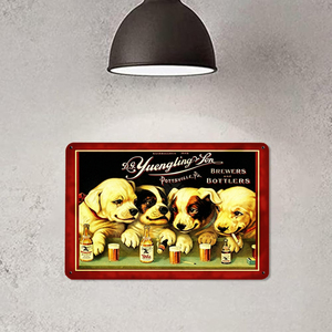 Letrero Metálico Rectangular Personalizado de Yuengling & Son <span class=keywords><strong>Ale</strong></span> and Beer Dogs, 8X12 Pulgadas, Decoración para Bares, Cafés, Restaurantes y Hogares - Product Image 2