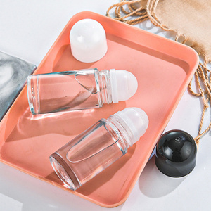 Thủy tinh mới phong cách sang trọng 30ml cuộn trên chai dầu nước hoa 50ml Con Lăn chai nắp vàng với hộp - Product Image 4