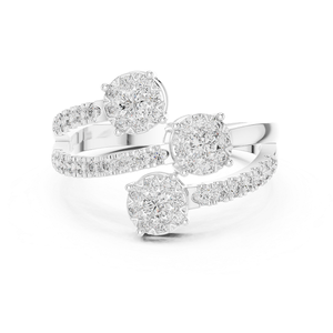 Bague en argent avec diamant, bijou élégant et brillant pour femme, idéal pour les mariages, les fiançailles, les soirées et comme cadeau spécial - Product Image 4
