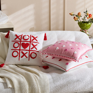 Housse de coussin brodée en forme de cœur, pour anniversaire, mariage, décoration de la maison, cadeau pour couple, vente chaude - Product Image 3